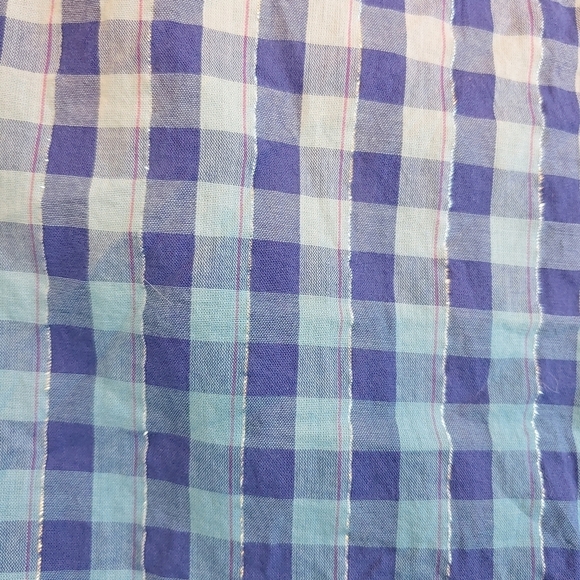 Pilcro Anthropologie Deb Relaxed Ombre Gingham Button Up Blouse Sz XL Casual - Picture 4 of 13